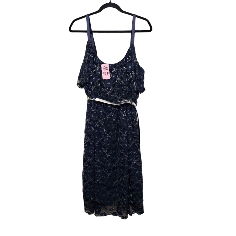 Nwt Torrid Navy Metallic Dress, Size 1